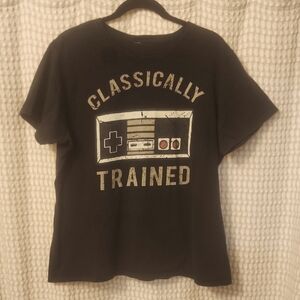 Women's Black 'Classically Trained' Graphic Nintendo T-Shirt